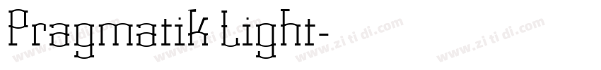 Pragmatik Light字体转换
